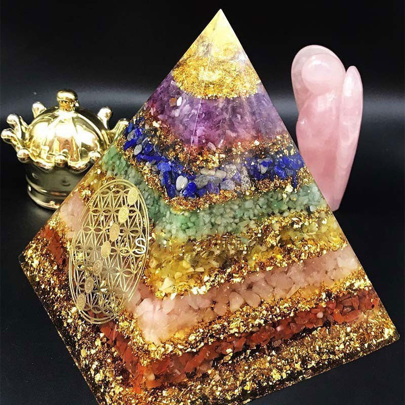 Pyramide d'orgone Fleur de Vie Chakra Olivenorma