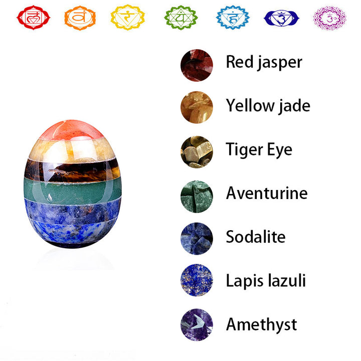 Œuf en cristal de l'esprit créatif du chakra de Pâques Olivenorma