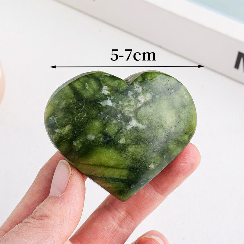 Cœur en cristal de pierre de jeu en aventurine verte Olivenorma