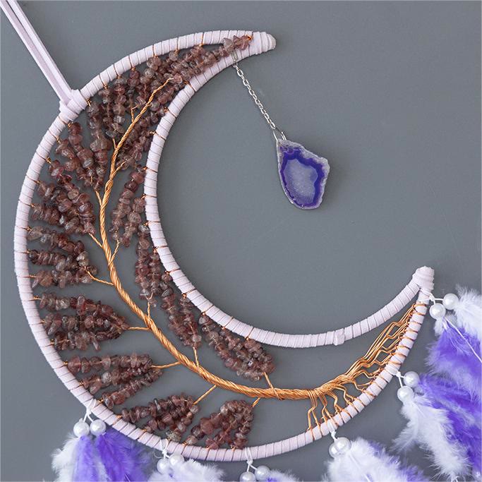 Arbre de vie tissé en gravier naturel Olivenorma Attrape-rêves lunaire