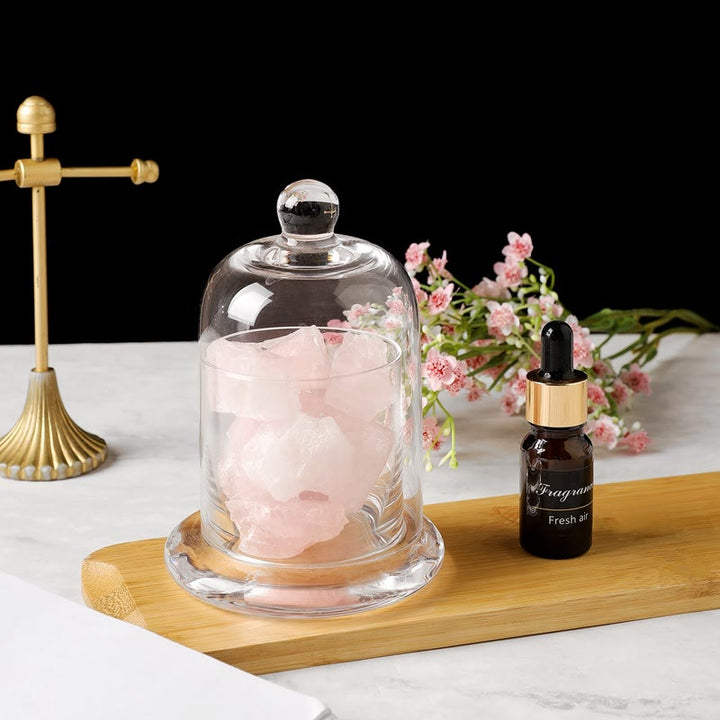 Diffuseur Olivenorma en pierre sans flamme, coupe transparente, lampe d'aromathérapie en cristal