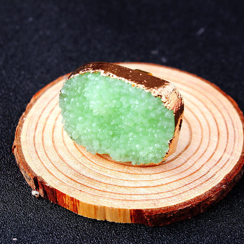 Bague ouverte remplie d'or avec grappes naturelles irrégulières Olivenorma