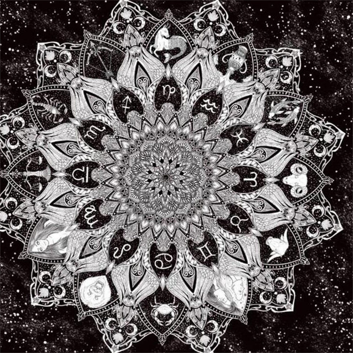 Tapisserie murale fantaisie noire Olivenorma pour décoration de chambre à coucher