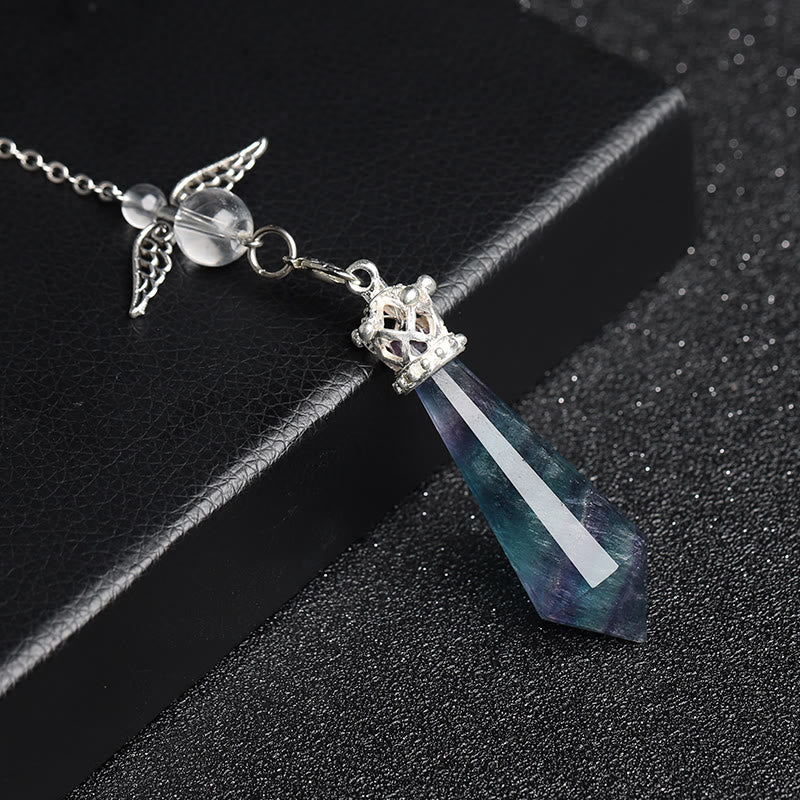 Pendule Ailes d'ange en cristal de labradorite Olivenorma