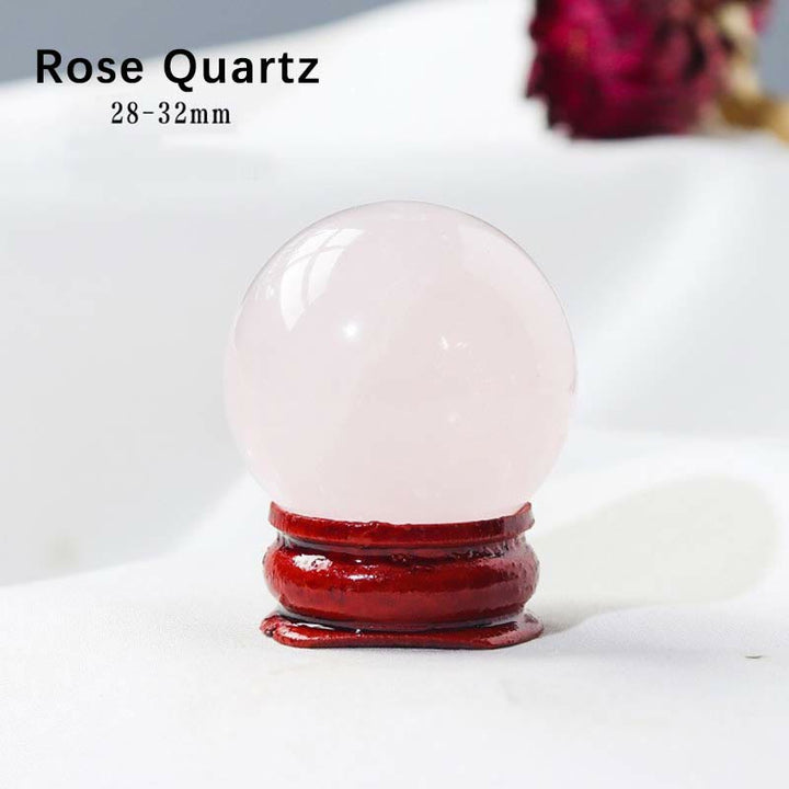 Ensemble de 9 boules de cristal naturelles et de pierres précieuses Olivenorma