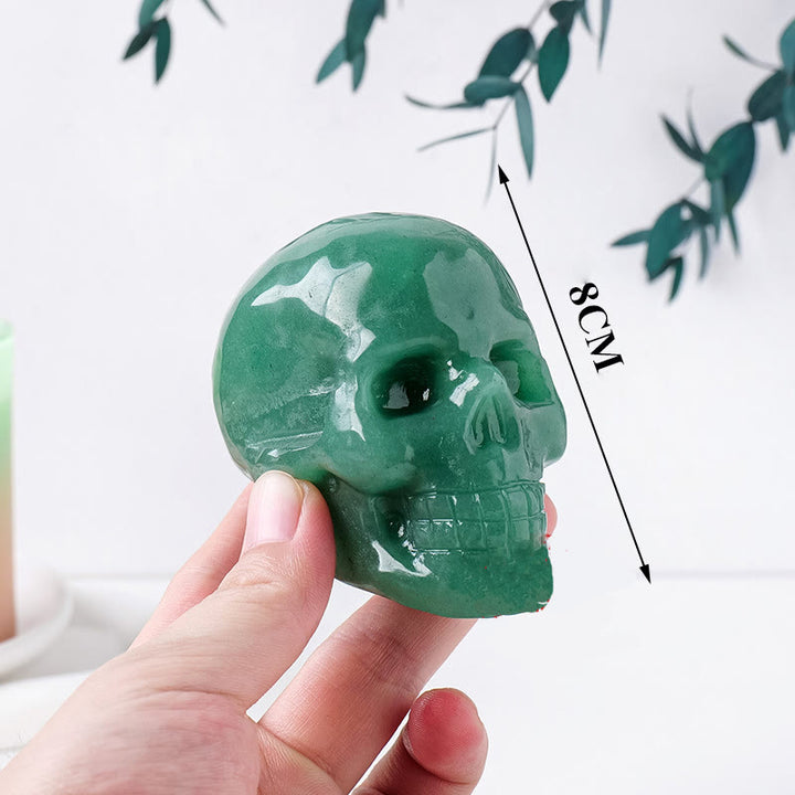 Statue de crâne en améthyste Olivenorma de 3 pouces, décoration en pierre précieuse de guérison