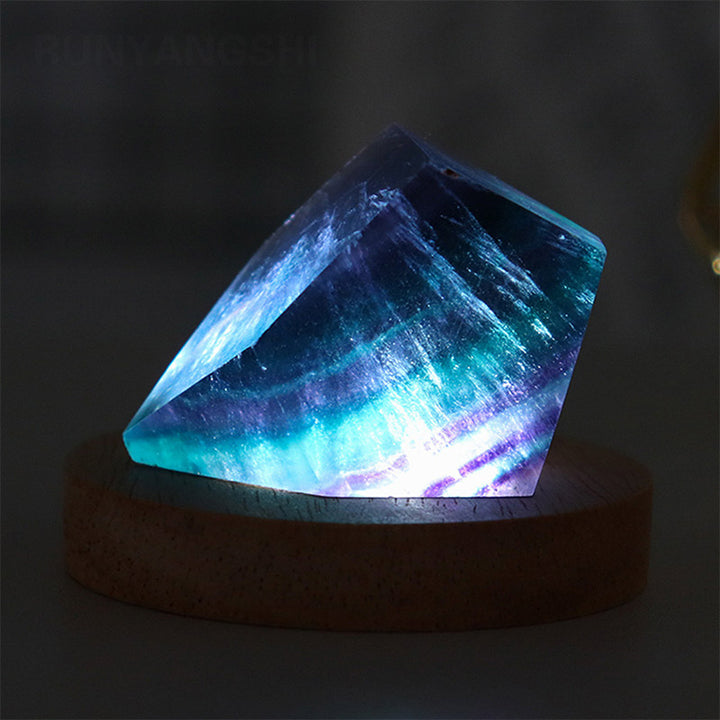 Lampe décorative en cristal irrégulière en fluorite Olivenorma