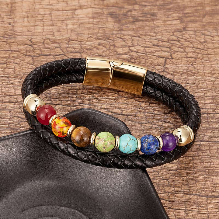 Bracelet d'équilibre des chakras en cristal naturel