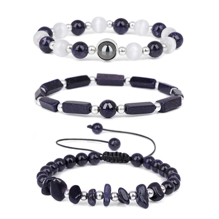 Bracelet en cristal naturel Olivenorma « Healing Wishes » en 3 pièces