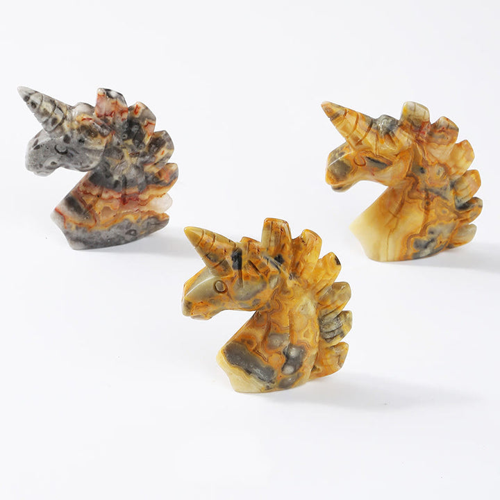 Olivenorma Figurine de licorne en cristal naturel de 2 pouces Décoration en pierres précieuses