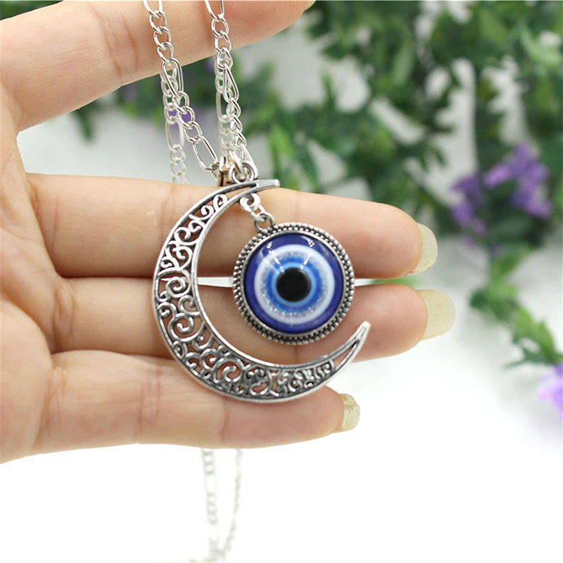 Olivenorma "Moon Love" - Collier étoile mauvais œil bleu