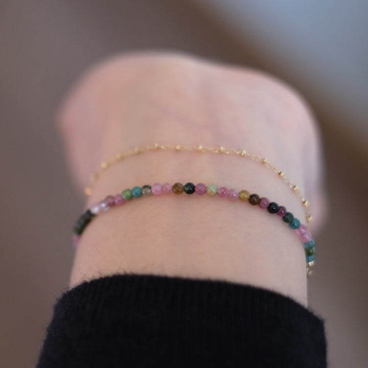 Mise à la terre - Bracelet en pierres précieuses fluorite