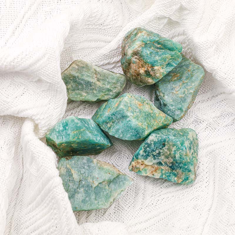 Pierre brute naturelle Amazonite Olivenorma