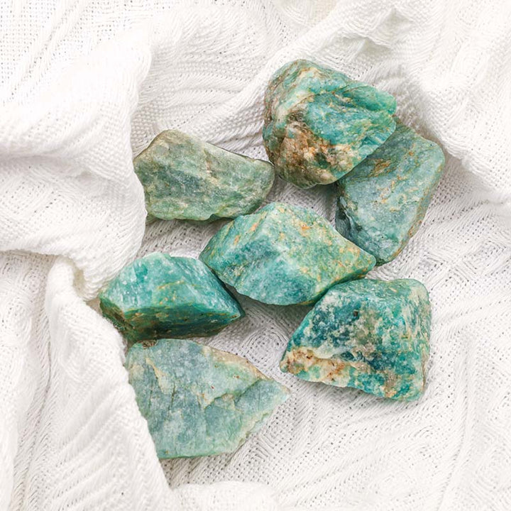 Pierre brute naturelle Amazonite Olivenorma