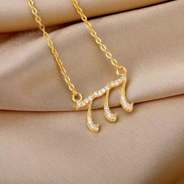 Collier avec chiffres angéliques en zircone Olivenorma