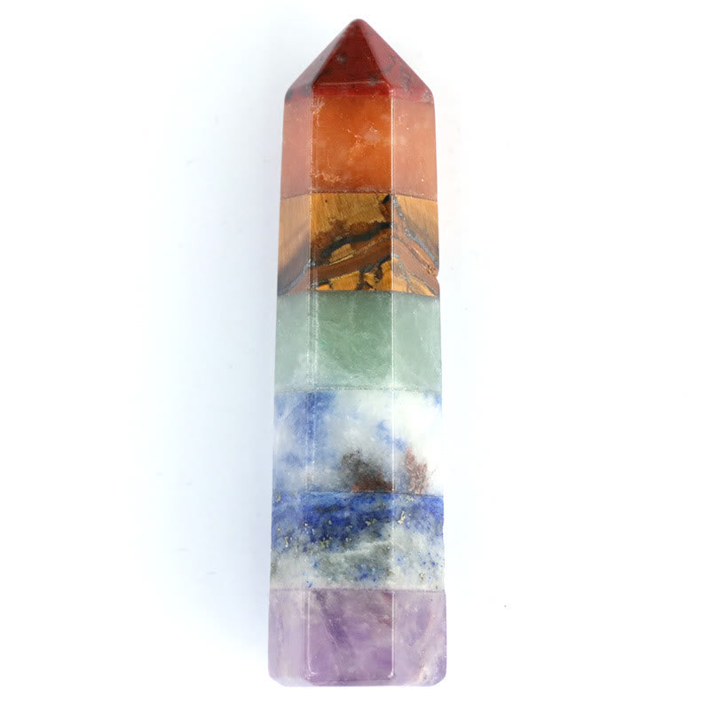 Baguettes de cristal décoratives pour colonnes hexagonales Chakra Olivenorma