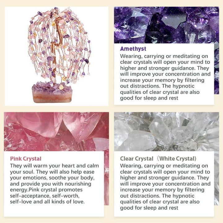 Arbre Feng Shui en pierre de cristal naturel Olivenorma