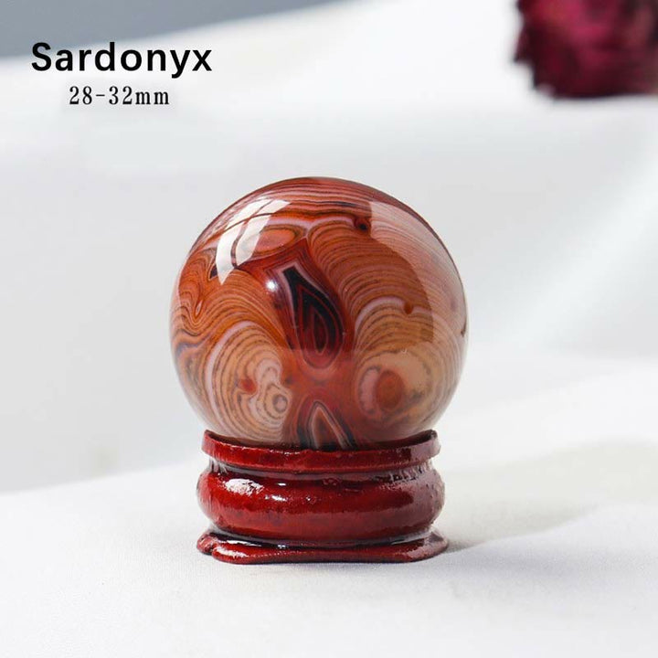 Ensemble de 9 boules de cristal naturelles et de pierres précieuses Olivenorma