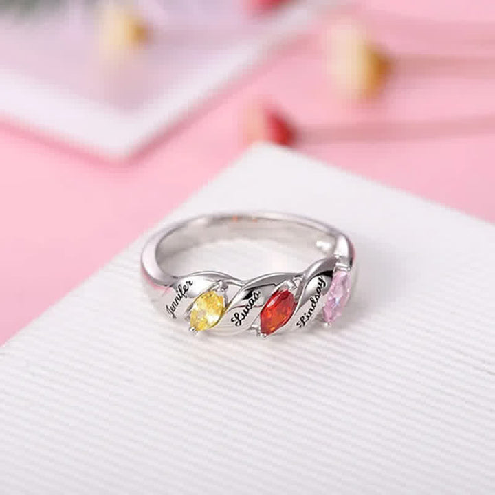 Bague de naissance personnalisée et gravée Olivenorma Memory