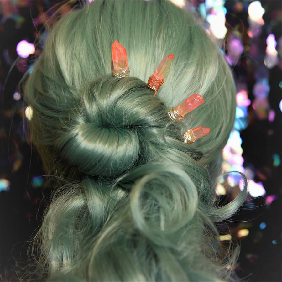 Épingle à cheveux en cristal faite à la main Olivenorma - Cornaline - image 7