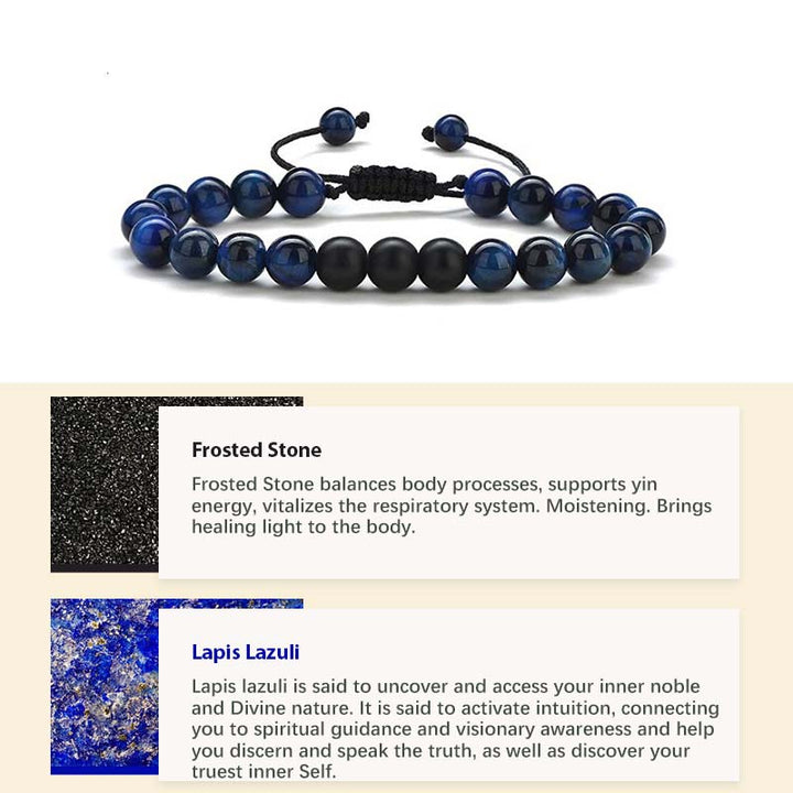 Bracelet de guérison en pierre de cristal naturel