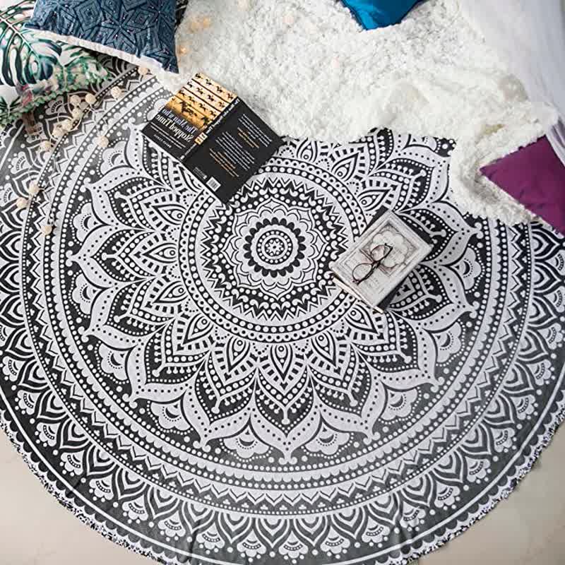 Tapisserie circulaire de méditation et de yoga Rosamia Mandala