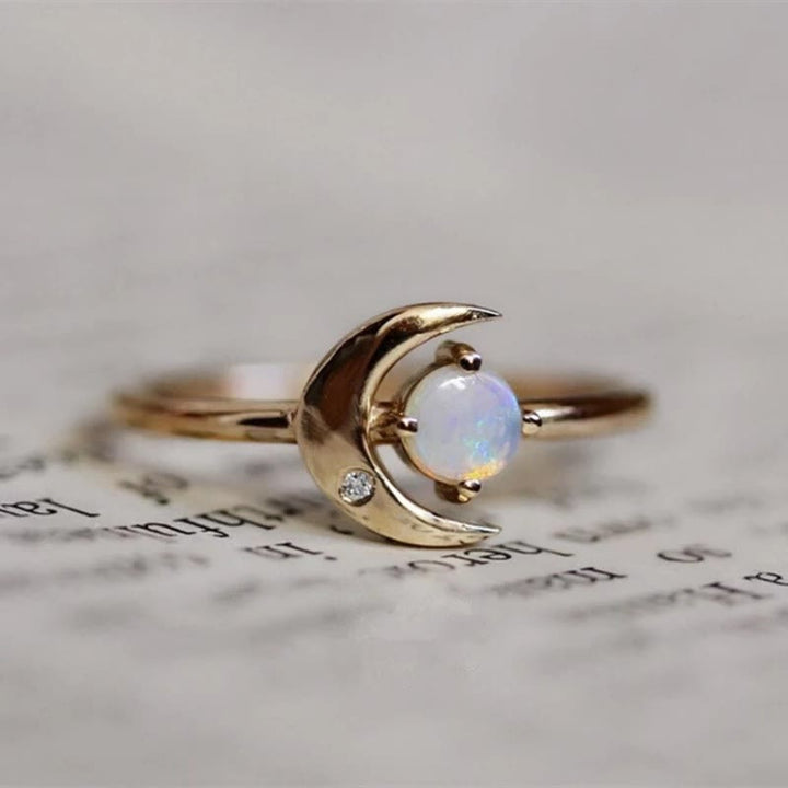 Bague créative en pierre de lune « Moon of My Life » Olivenorma