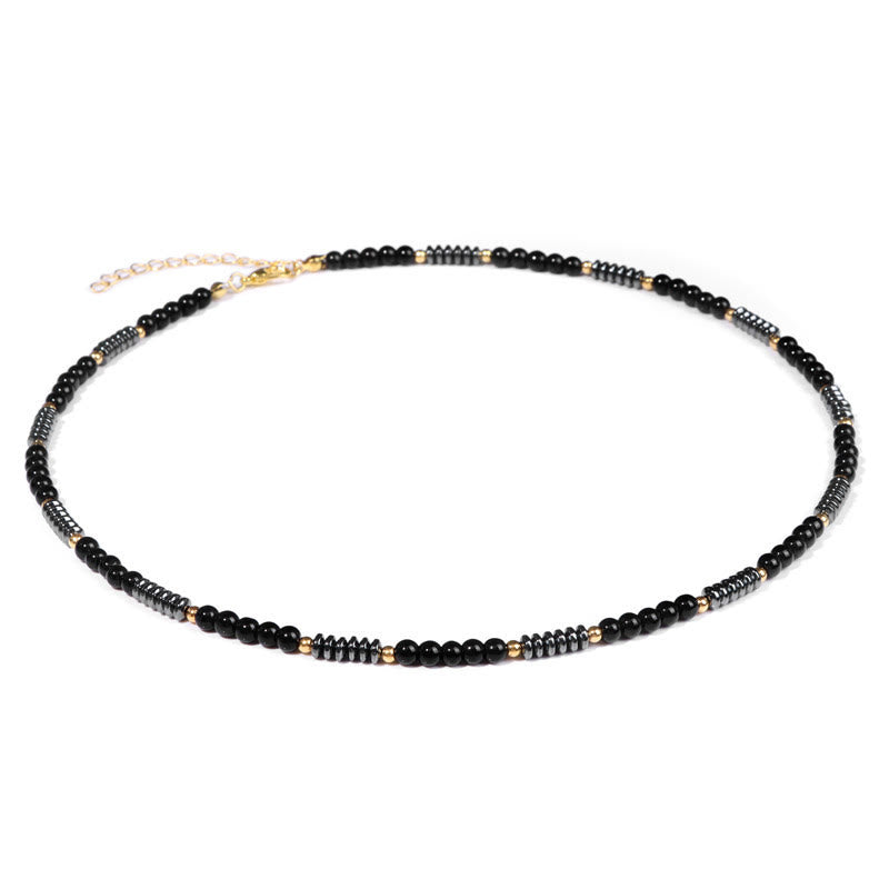 Collier Olivenorma en pierres précieuses et hématite