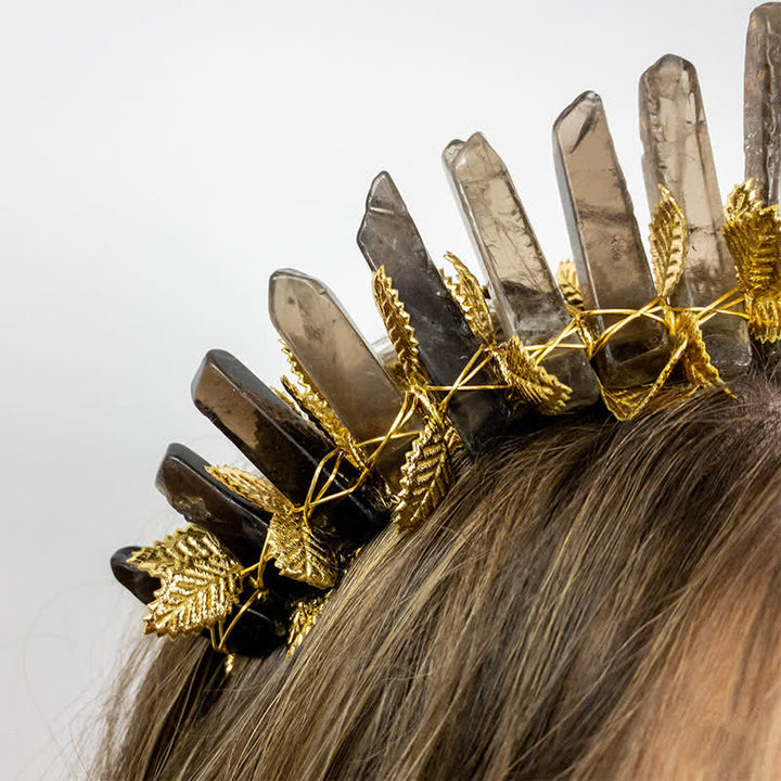Couronne de cristal de sorcière en quartz fumé Olivenorma