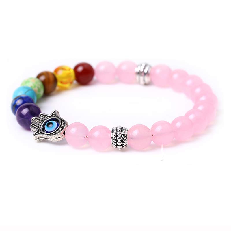 Bracelet Olivenorma Chakra Naturel Hamsa & Evil Eye Reki