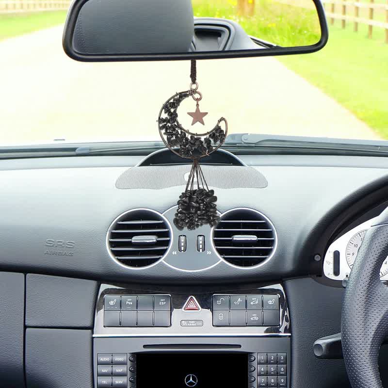 Carillon à vent en cristal de chakra de la lune et des étoiles Olivenorma