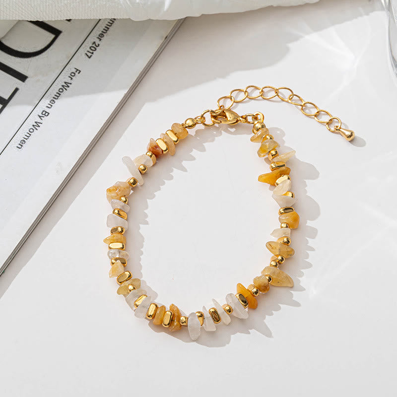 Collier et bracelet en gravier d'améthyste et de citrine naturelle Olivenorma