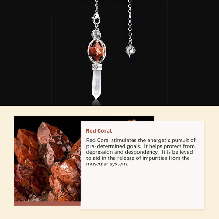 Pendule en pierre de cristal naturel