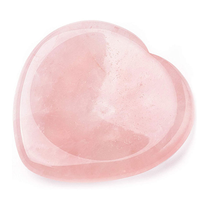 Pierre d'inquiétude pour le pouce en forme de cœur en quartz rose Olivenorma