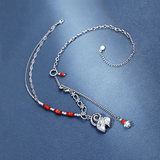 Collier pendentif en alliage avec pierre de lune et zodiaque Olivenorma