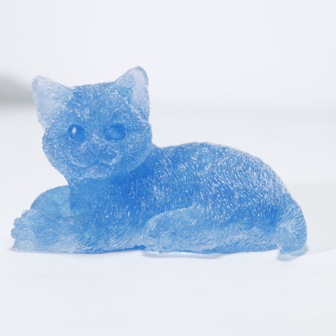 Ornement de chat en cristal naturel Olivenorma Décoration en pierres précieuses
