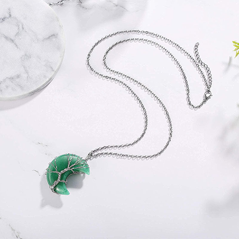 Collier Chakra Lune Naturel Olivenorma