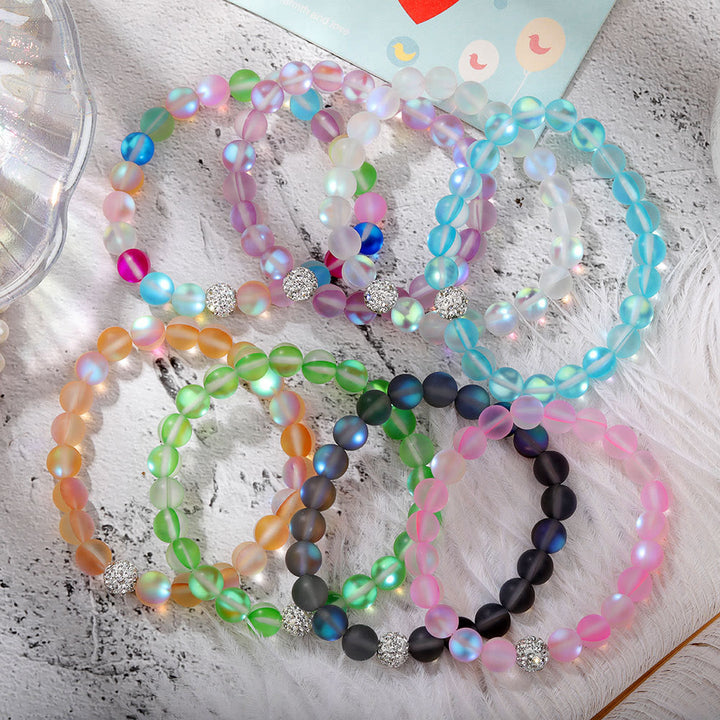 Bracelet Olivenorma en perles de verre et cristal de zircon