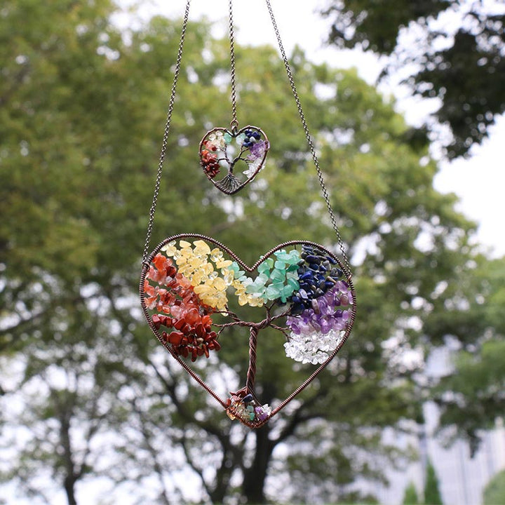 Ornements de décoration d'arbre de vie d'amour de chakra Olivenorma