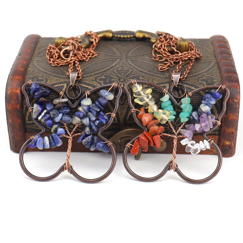 Collier de guérison Chakra Papillon