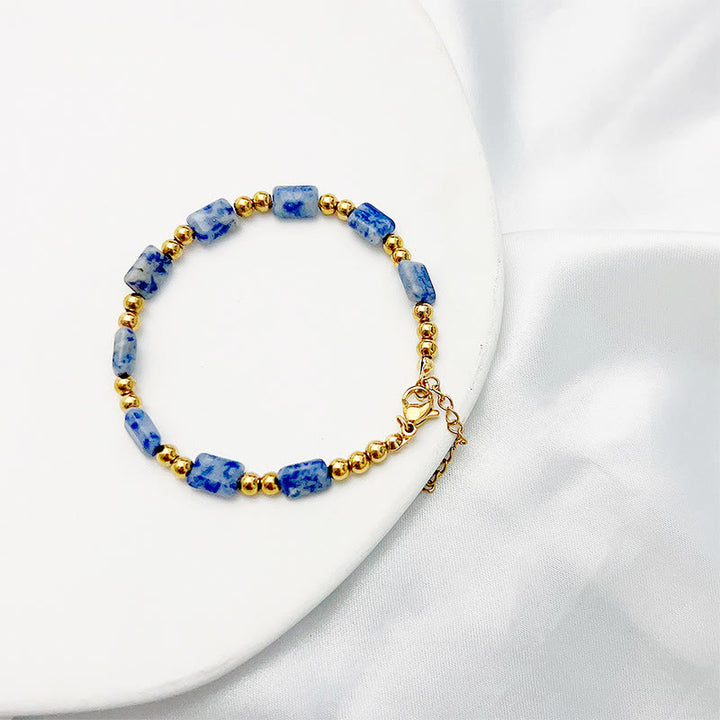 Bracelet de perles en pierre ethnique bohème Olivenorma