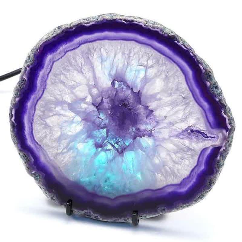 Veilleuse d'ambiance en agate naturelle Olivenorma Décoration en pierres précieuses