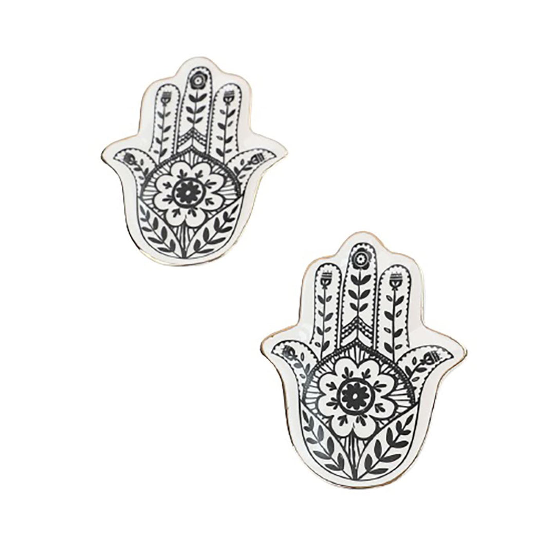 Olivenorma Plat à bijoux pour bagues Hamsa Petit sous-verre à bijoux