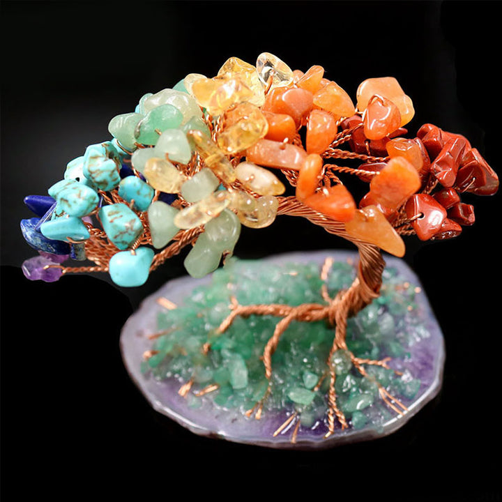 Décoration de l'arbre de vie en orgonite des chakras Olivenorma