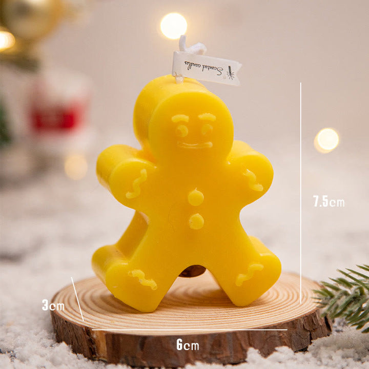 Bougie parfumée Olivenorma Ambiance de Noël Flocon de Neige Bonhomme en Pain d'Épices