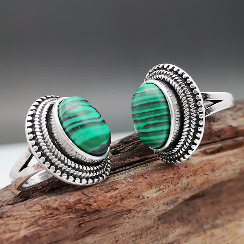 Bague de protection en malachite naturelle