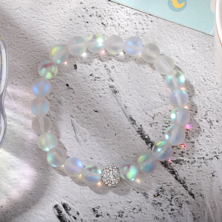 Bracelet Olivenorma en perles de verre et cristal de zircon