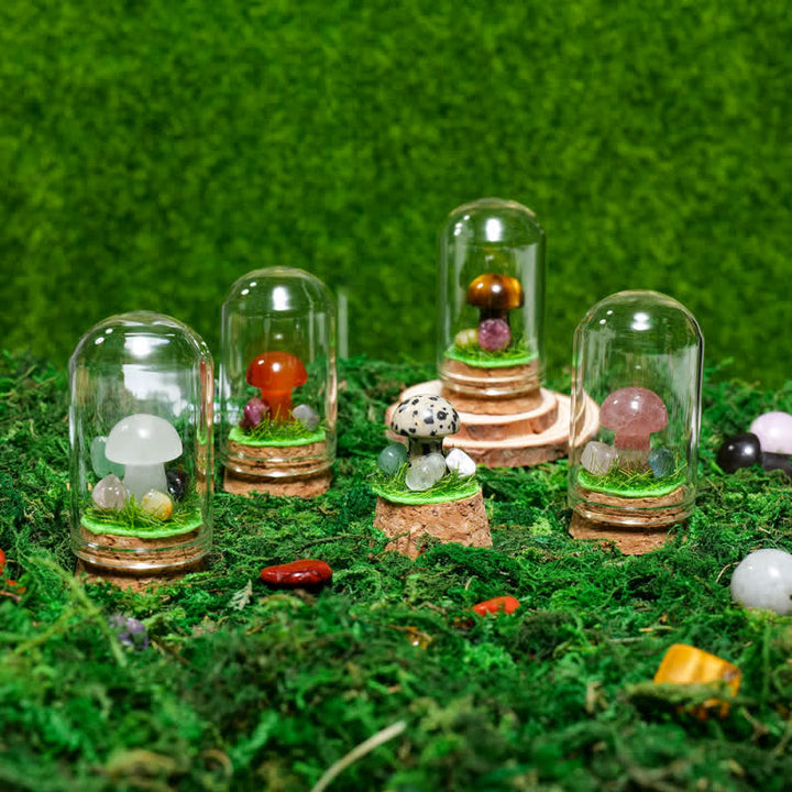 Couvercle en verre Olivenorma Décoration champignon en cristal naturel