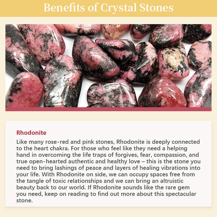 Œuf de cristal d'amour-propre en rhodonite de Pâques