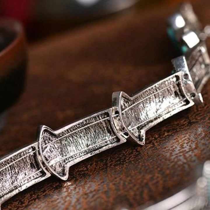 Collier ras du cou ethnique turquoise de style rétro